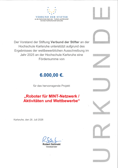 Stiftungsurkunde Verbund der Stifter